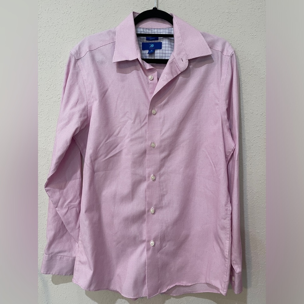EGARA Men's Dress Shirt Size Medium Pink Button Down